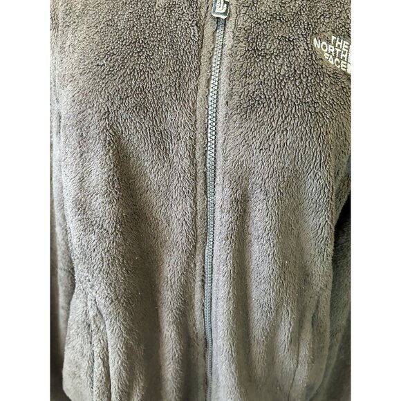 The North Face Chocolate Brown Fleece Women's Sz M Full Zip Pockets Logo Jacket - Picture 5 of 13